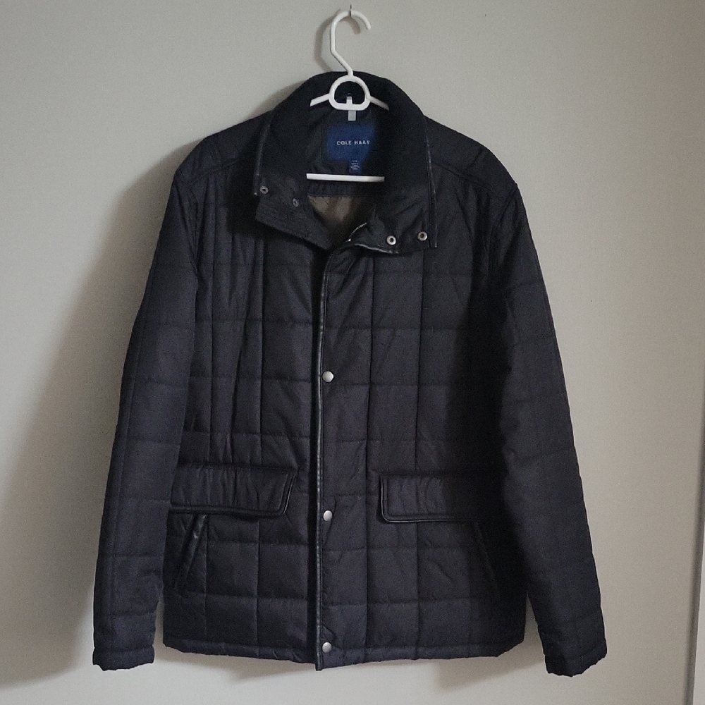 Cole Haan Men's Black Quilted Puffer Jacket